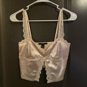 Champagne color crop top size small.